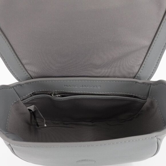 Marc Jacobs Women's The Messenger Saddle Bag Small In Leather Gray OS - Picture 10 of 14